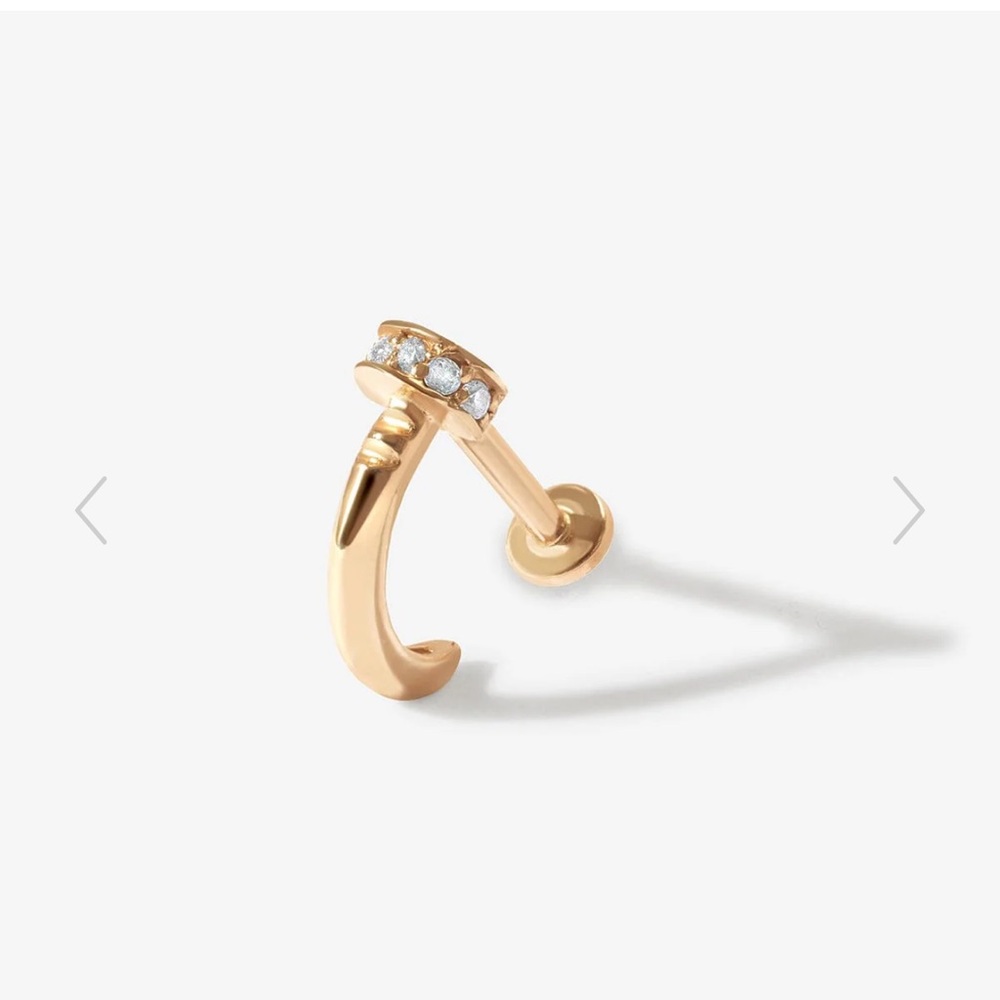 Adornmonde 14k gold, diamond Bayle Nail Earring